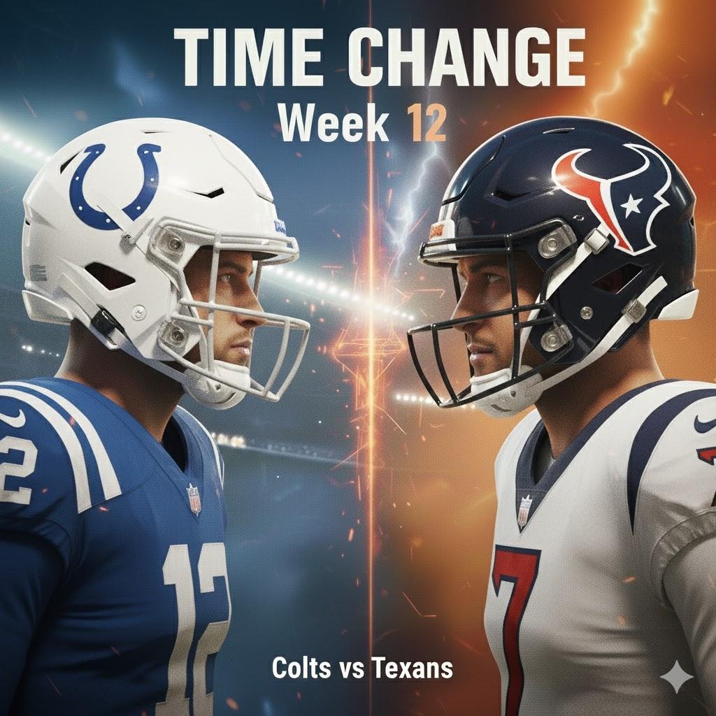 TIME UPDATE: Colts vs Texans – How to Watch, Listen, and Stream Week 13 NFL Game