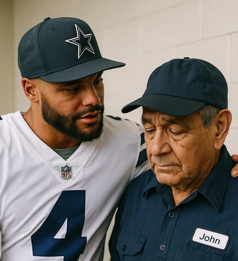 Dak Prescott of the Dallas Cowboys Discovers His Old School’s Gatekeeper Still Working at 69, and His Action Surprises Everyone