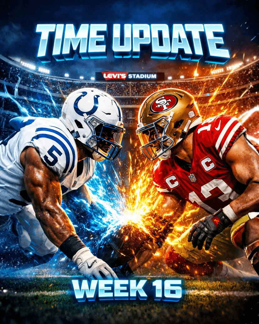 TIME UPDATE: 49ers vs Colts Remains Monday Night Football — Why Week 16 Suddenly Carries Major Playoff Stakes