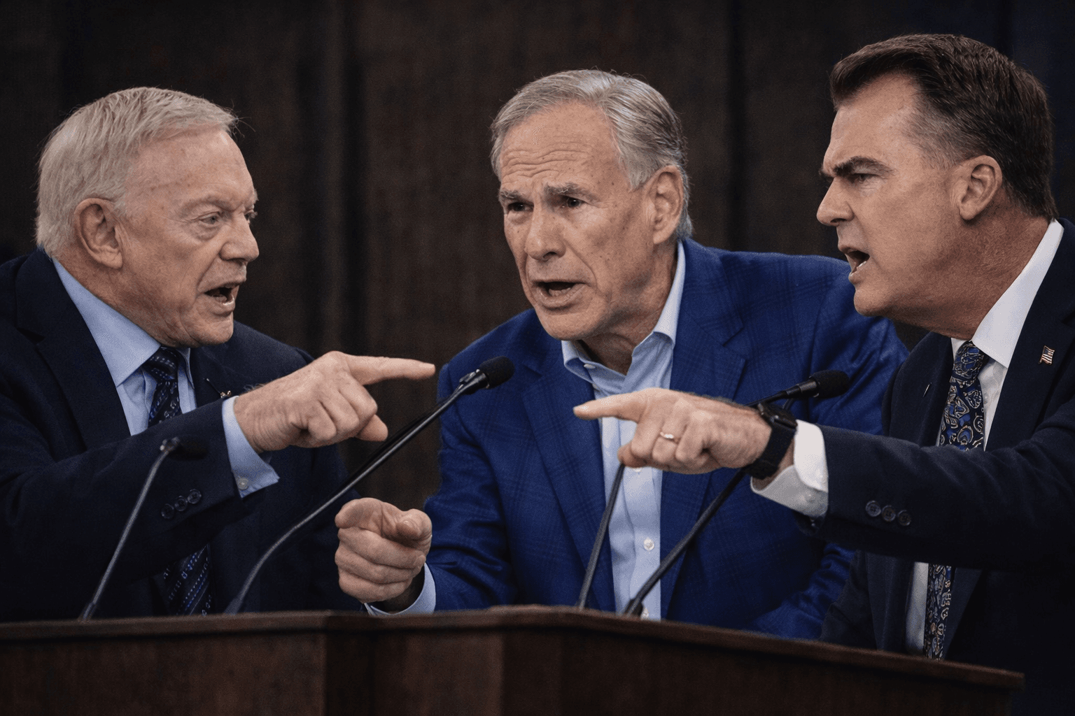 Just 12 Hours After Sparking Half the Cowboys Shareholders to Demand the Team Stays in Dallas, Governor Greg Abbott Held an Urgent "Roundtable" Meeting with Oklahoma Governor Kevin Stitt and Owner Jerry Jones