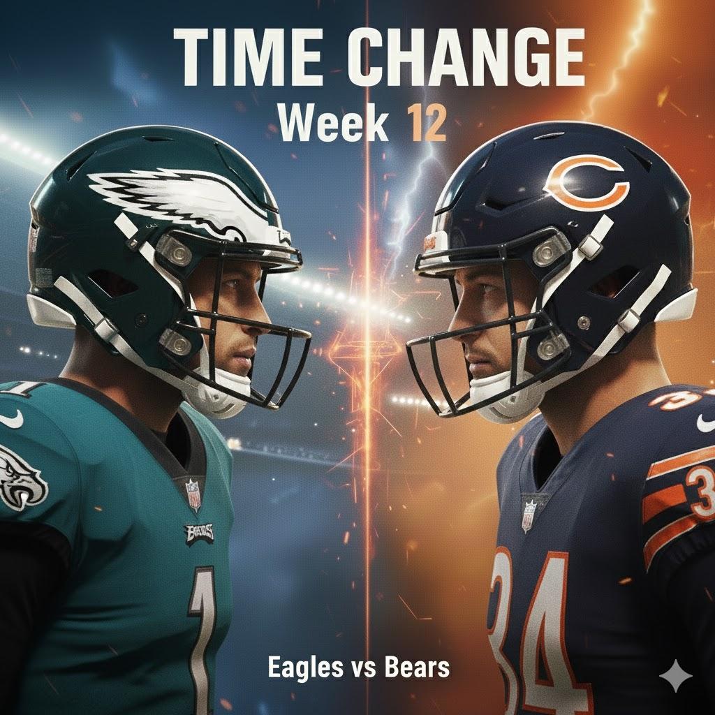 TIME UPDATE: Eagles vs Bears – How to Watch, Listen, and Stream Week 13 NFL Game